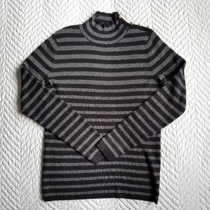 DB Medium Turtleneck Sweater Stripes Grey Black